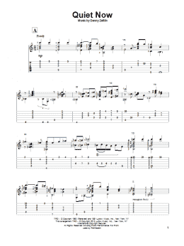 page one of Quiet Now (Solo Guitar)