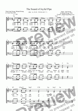 page one of The Sound of Joyful Pipe ( four-part )