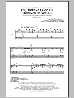 page one of Fly / I Believe I Can Fly (Choral Mash-up from Glee) (ed. Mark Brymer) (SATB Choir)