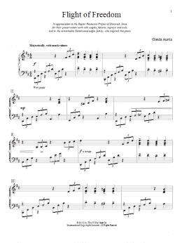 page one of Flight Of Freedom (Educational Piano)
