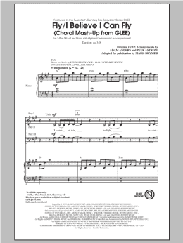 page one of Fly / I Believe I Can Fly (Choral Mash-up from Glee) (ed. Mark Brymer) (3-Part Mixed Choir)