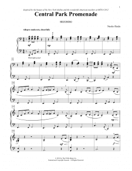 page one of Central Park Promenade (Piano Duet)