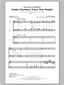page one of Golden Slumbers (SATB Choir)
