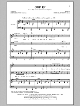 page one of God Is! (SATB Choir)