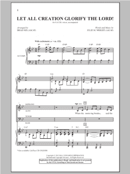 page one of Let All Creation Glorify The Lord! (SATB Choir)