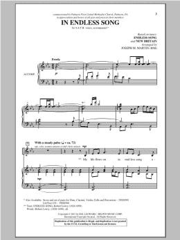page one of In Endless Song (SATB Choir)