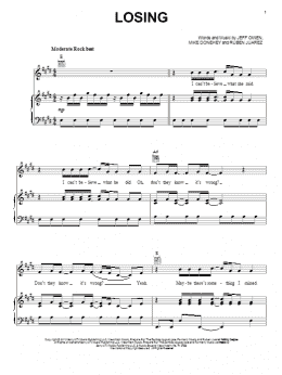 page one of Losing (Piano, Vocal & Guitar Chords (Right-Hand Melody))