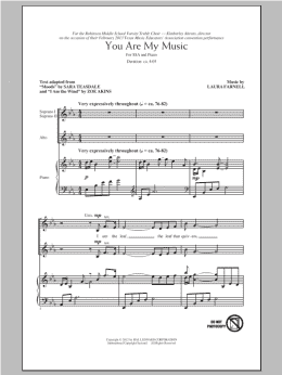 page one of You Are My Music (SSA Choir)