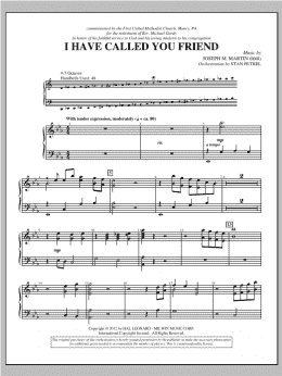 page one of I Have Called You Friend (Handbells)