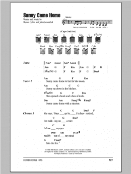 page one of Sunny Came Home (Guitar Chords/Lyrics)