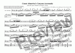 page one of Canzone from Barber of Seville (for two cellos)