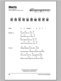 page one of Minority (Guitar Chords/Lyrics)