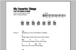 page one of My Favorite Things (Guitar Chords/Lyrics)