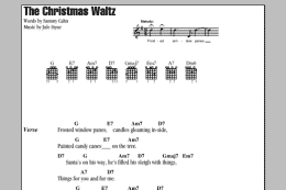 page one of The Christmas Waltz (Guitar Chords/Lyrics)