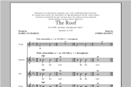 page one of The Roof (SATB Choir)