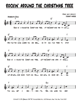 page one of Rockin' Around The Christmas Tree (Lead Sheet / Fake Book)