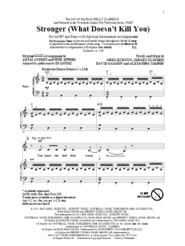 page one of Stronger (What Doesn't Kill You) (SATB Choir)