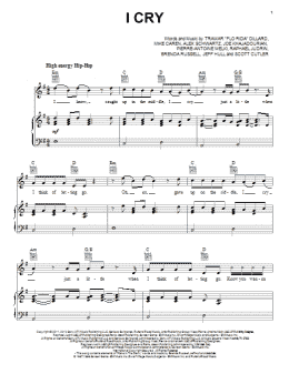 page one of I Cry (Piano, Vocal & Guitar Chords (Right-Hand Melody))