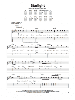 page one of Starlight (Easy Guitar Tab)