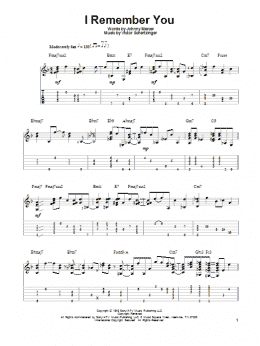 page one of I Remember You (Solo Guitar)