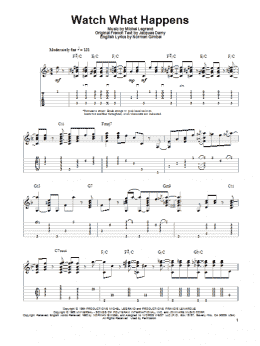 page one of Watch What Happens (Solo Guitar)