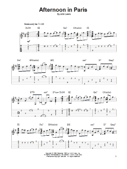 page one of Afternoon In Paris (arr. Jake Reichbart) (Solo Guitar)