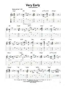 page one of Very Early (Solo Guitar)