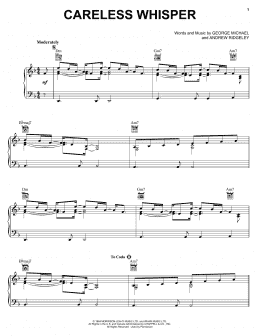 page one of Careless Whisper (Piano, Vocal & Guitar Chords (Right-Hand Melody))