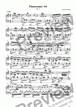 page one of Pianosonat -04 nr. I