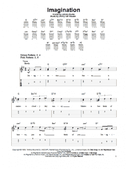 page one of Imagination (Easy Guitar Tab)