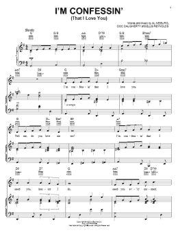 page one of I'm Confessin' (That I Love You) (Piano, Vocal & Guitar Chords (Right-Hand Melody))