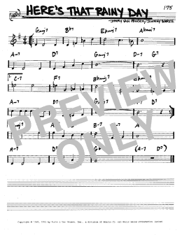 page one of Here's That Rainy Day (Real Book – Melody & Chords – C Instruments)