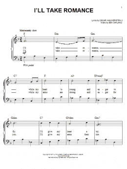 page one of I'll Take Romance (Easy Piano)