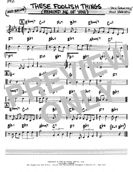 page one of These Foolish Things (Remind Me Of You) (Real Book – Melody & Chords – C Instruments)