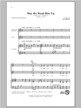 page one of May The Road Rise Up (SSA Choir)