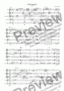 page one of Wind quintet Nr. III
