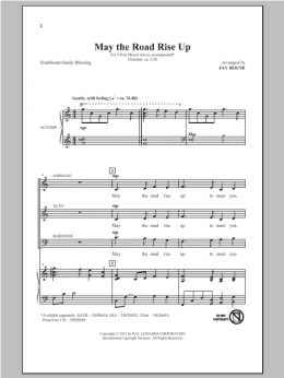 page one of May The Road Rise Up (3-Part Mixed Choir)