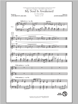 page one of My Soul Is Awakened (2-Part Choir)