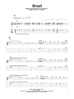 page one of Brazil (Guitar Tab (Single Guitar))