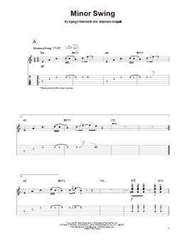 page one of Minor Swing (Guitar Tab (Single Guitar))