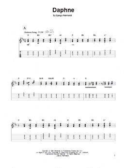 page one of Daphne (Guitar Tab (Single Guitar))