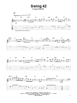 page one of Swing 42 (Guitar Tab (Single Guitar))
