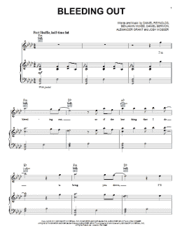 page one of Bleeding Out (Piano, Vocal & Guitar Chords (Right-Hand Melody))