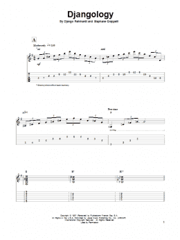 page one of Djangology (Guitar Tab (Single Guitar))