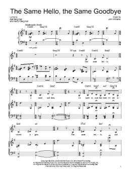 page one of The Same Hello, The Same Goodbye (Piano, Vocal & Guitar Chords (Right-Hand Melody))