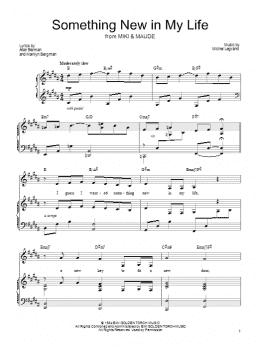 page one of Something New In My Life (Piano, Vocal & Guitar Chords (Right-Hand Melody))