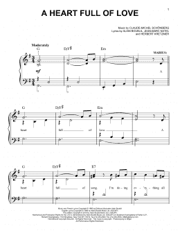 page one of A Heart Full Of Love (Easy Piano)