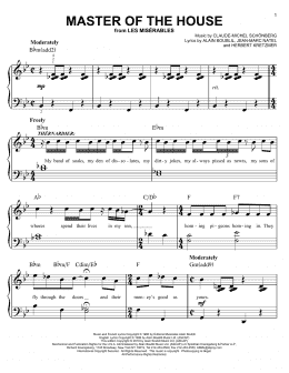 page one of Master Of The House (Easy Piano)