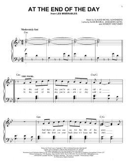page one of At The End Of The Day (Easy Piano)