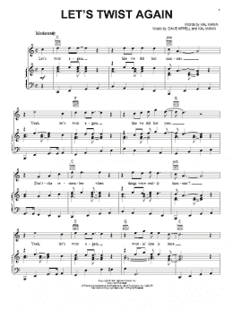 page one of Let's Twist Again (Piano, Vocal & Guitar Chords (Right-Hand Melody))